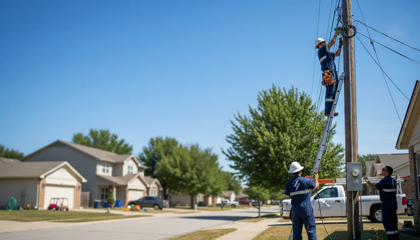 Residential electrician providing installation services in Erick, OK